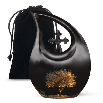 Personalized Tree of Life Keepsake Urn for Human Ashes - 10-inch, 200 cu in - Yatskia