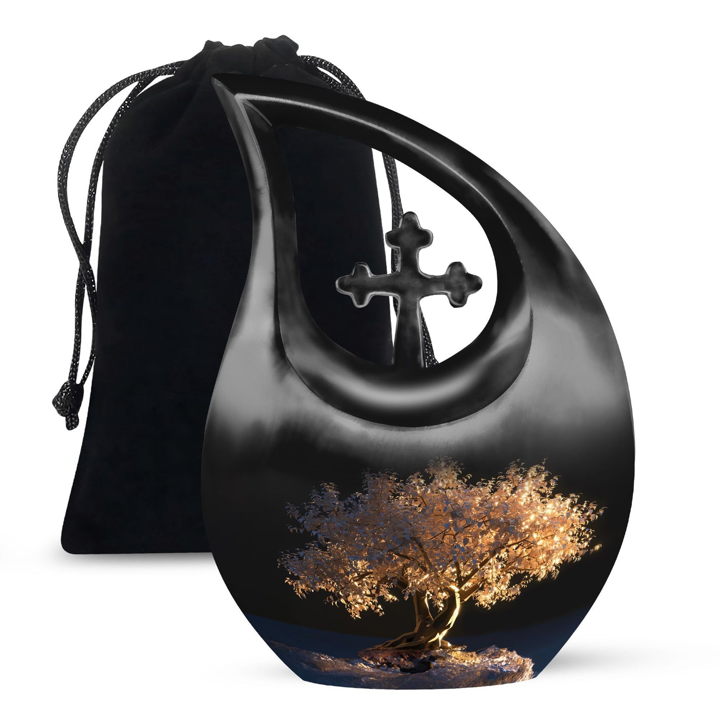 Personalized Tree of Life Cremation Urn for Human Ashes - 10-inch, 200 cu in - Yatskia