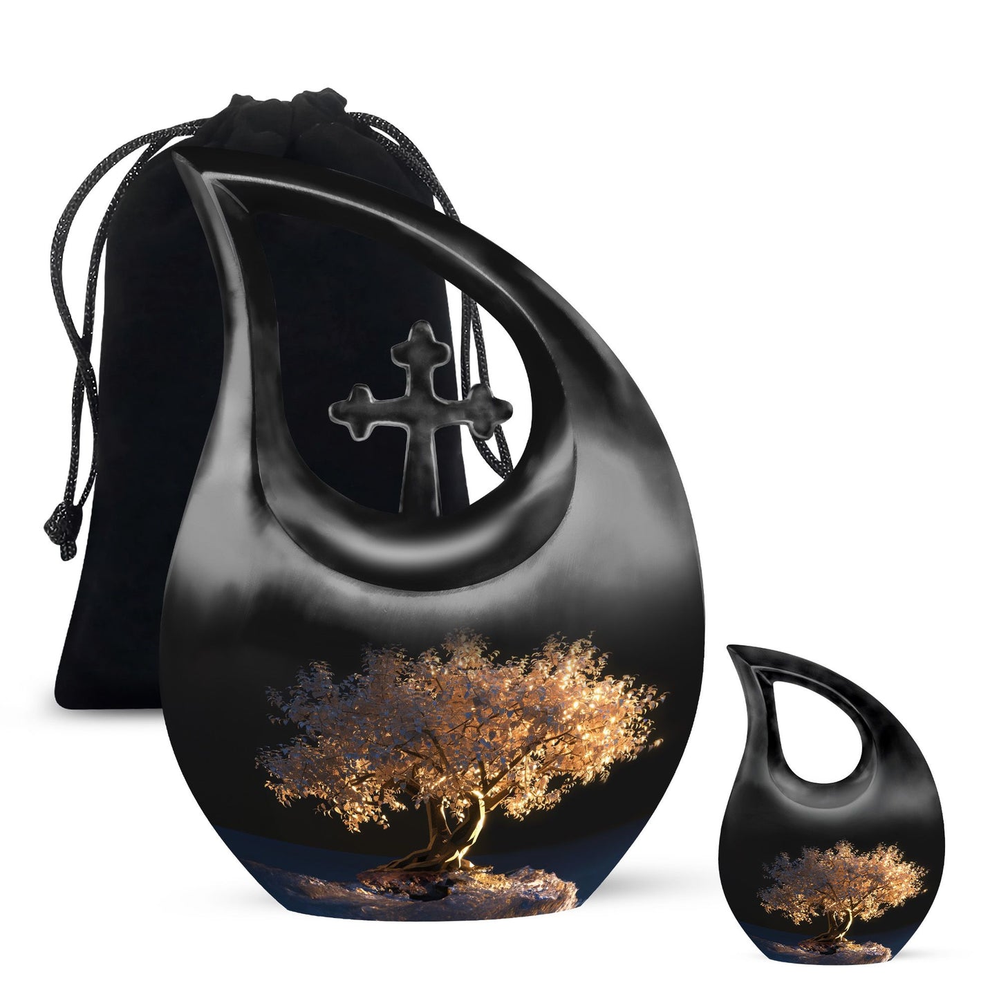 Personalized Tree of Life Cremation Urn for Human Ashes - 10-inch, 200 cu in - Yatskia