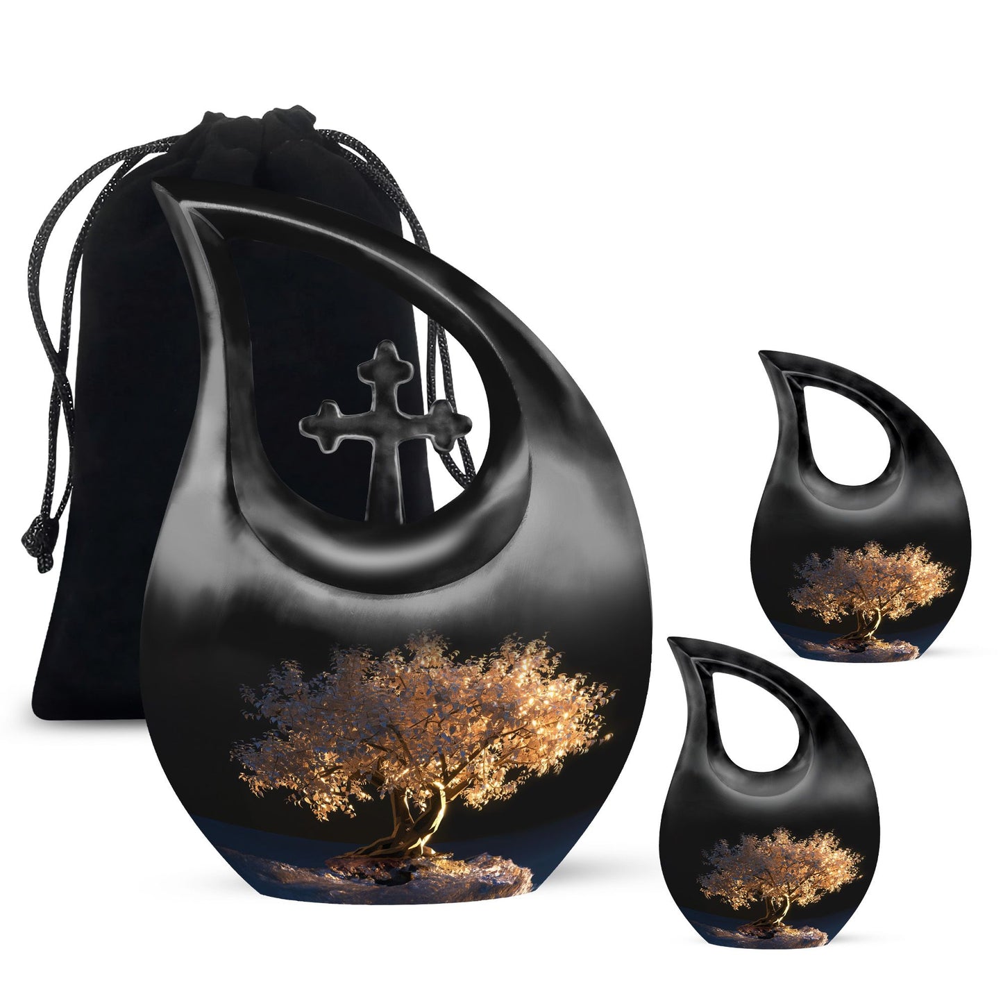 Personalized Tree of Life Cremation Urn for Human Ashes - 10-inch, 200 cu in - Yatskia