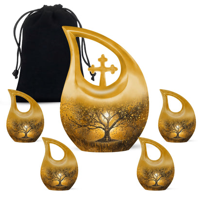 Personalized Tree of Life Keepsake Urn for Human Ashes - 10-inch, 200 cu in - Yatskia