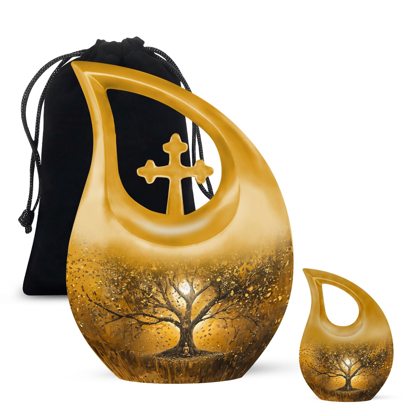 Personalized Tree of Life Keepsake Urn for Human Ashes - 10-inch, 200 cu in - Yatskia