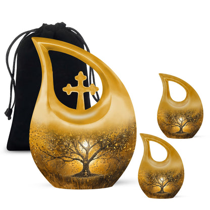 Personalized Tree of Life Keepsake Urn for Human Ashes - 10-inch, 200 cu in - Yatskia