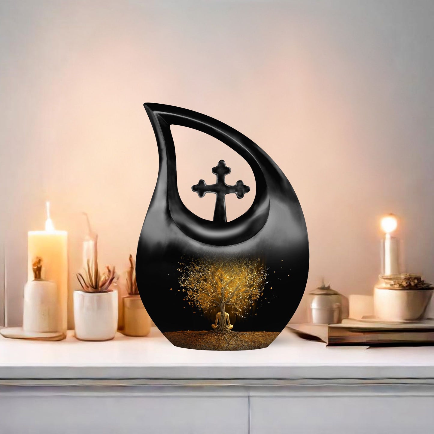 Aluminium Tree Of Life Urn