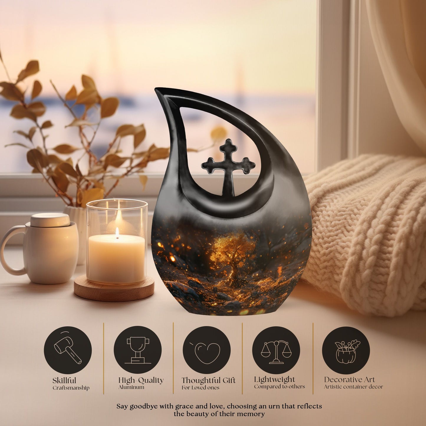 Affordable 10-inch Tree of Life Urn