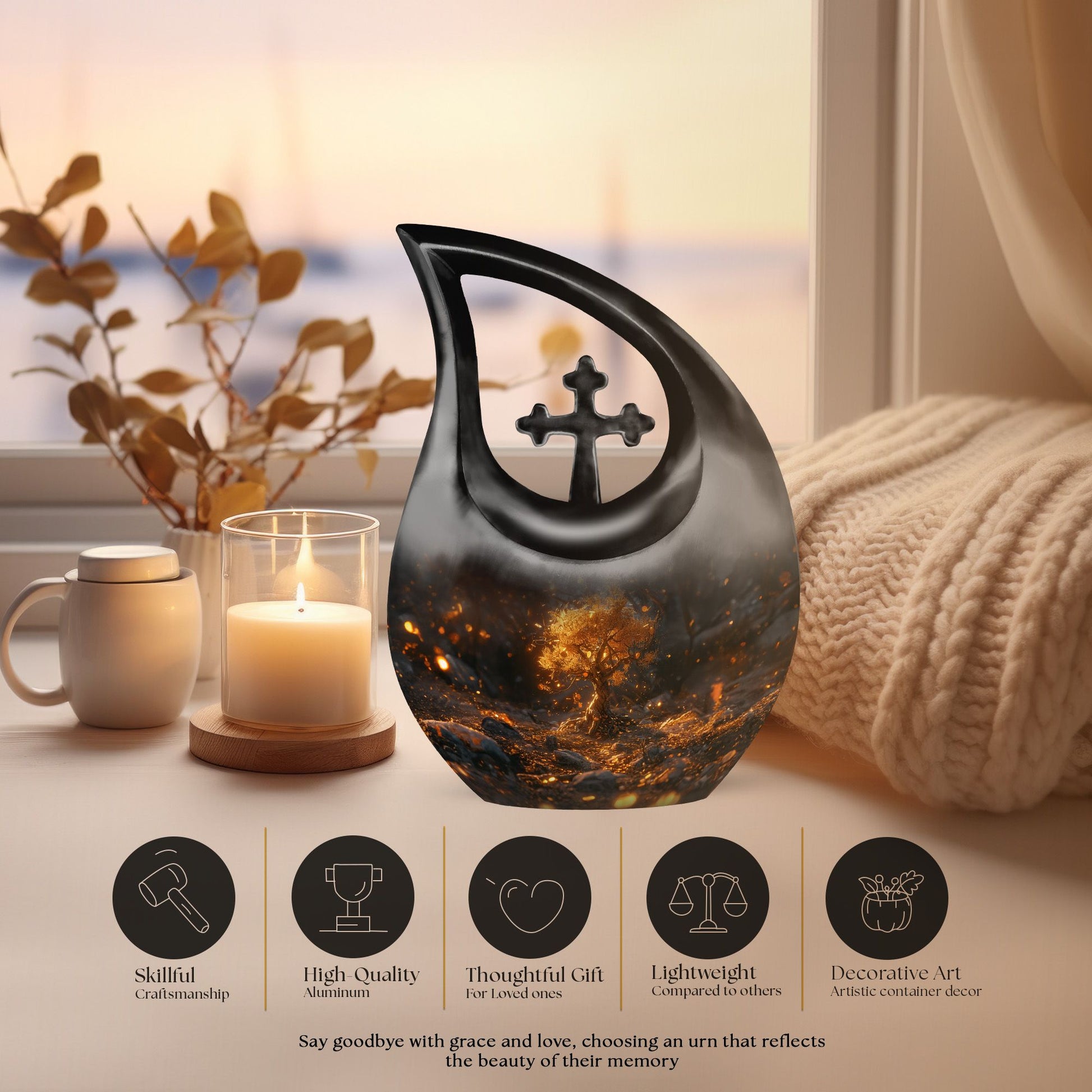 Affordable 10-inch Tree of Life Urn