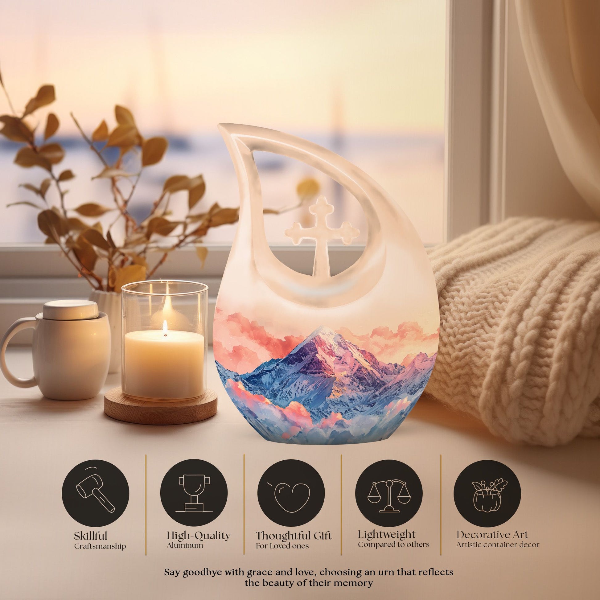 Affordable 10-inch Mountains Urn