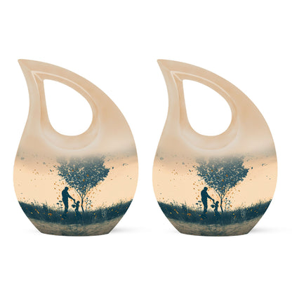 Personalized Father Keepsake Urn for Human Ashes - 10-inch, 200 cu in - Yatskia
