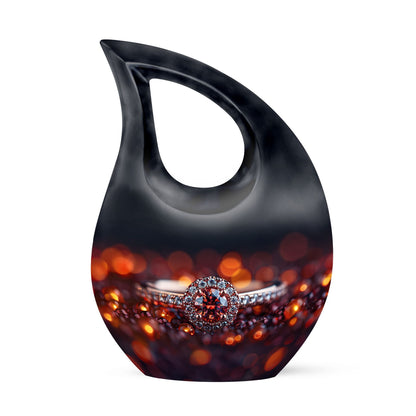 Customizable Cross Drop Ring Urn