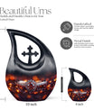 Customizable Cross Drop Ring Urn