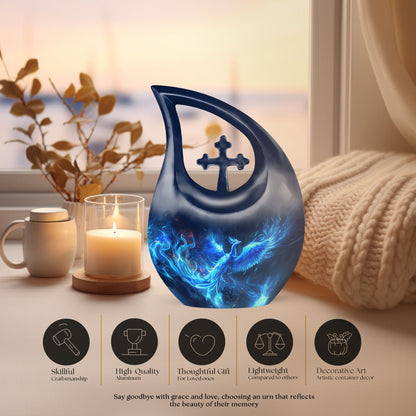 Phoenix Cross Drop Medium Urn