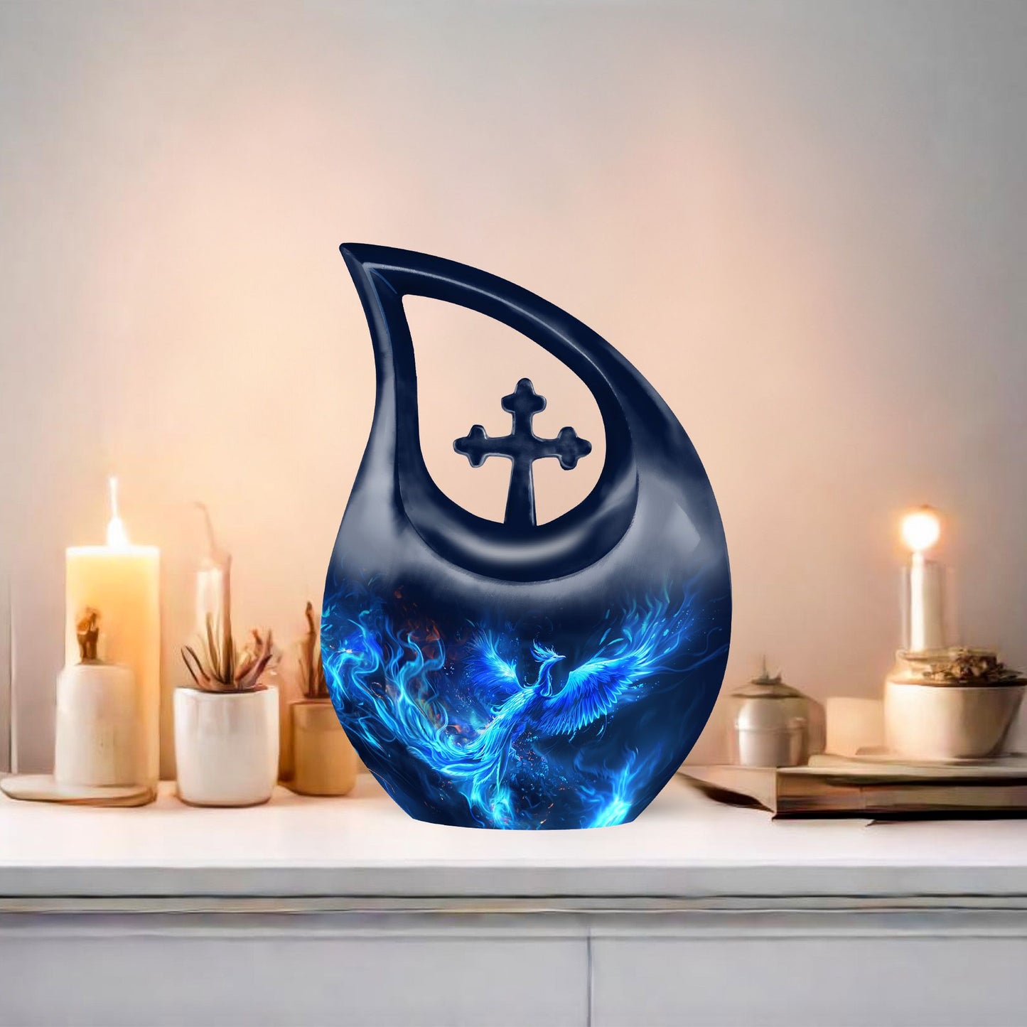 Phoenix Cross Drop Medium Urn