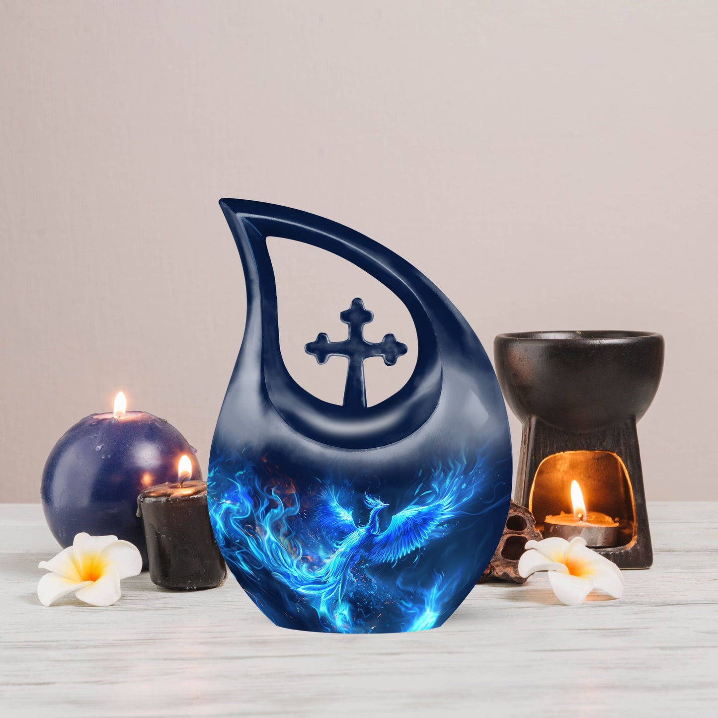 Phoenix Cross Drop Medium Urn