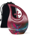 Phoenix themed memorial urn for human ashes