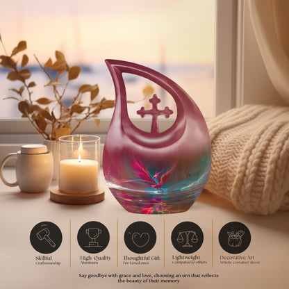 Phoenix themed memorial urn for human ashes