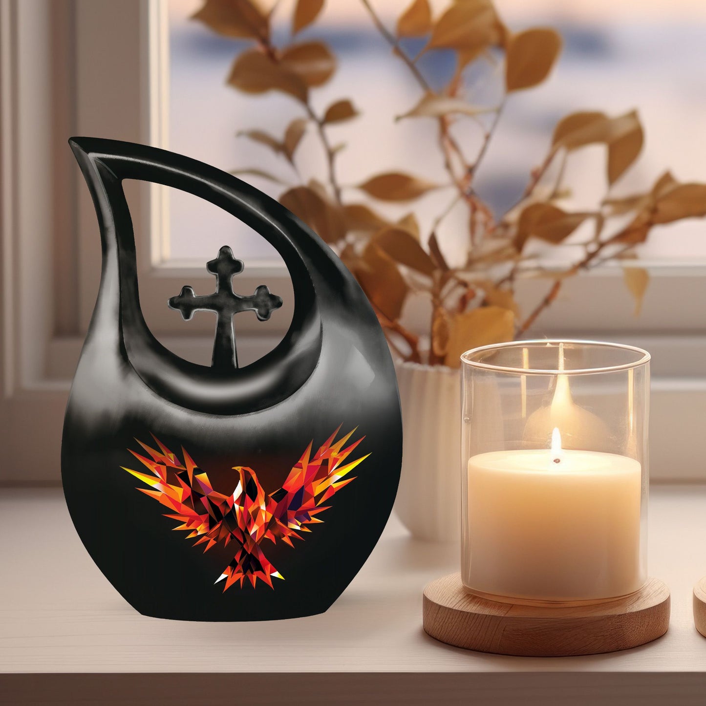 Phoenix themed urn