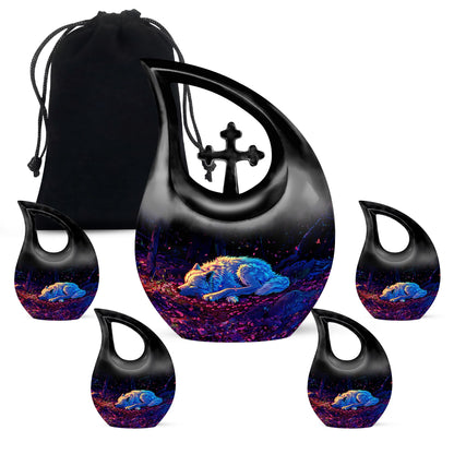 10-inch Cross Drop memorial urn for ashes