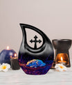 10-inch Cross Drop memorial urn for ashes