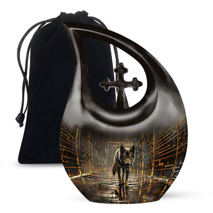 Aluminium Wolf Urn 