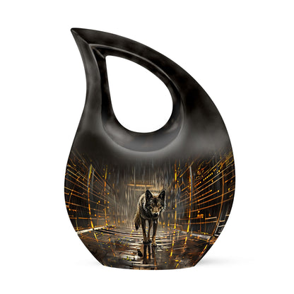 Aluminium Wolf Urn 
