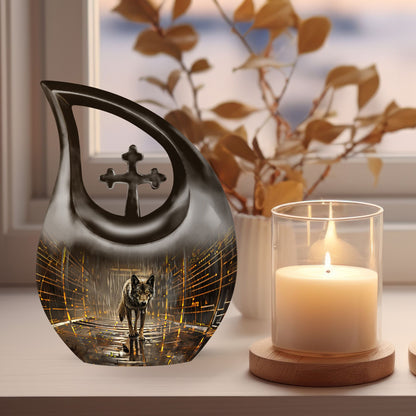 Aluminium Wolf Urn 