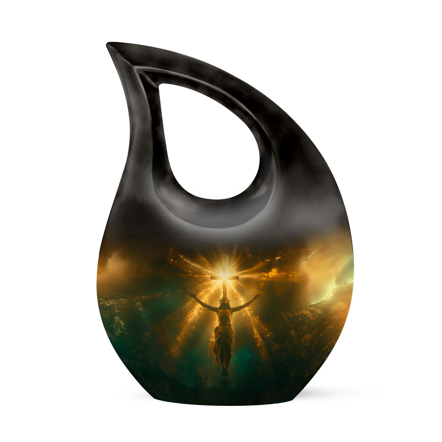 Personalized Religious Keepsake Urn for Human Ashes - 10-inch, 200 cu in - Yatskia