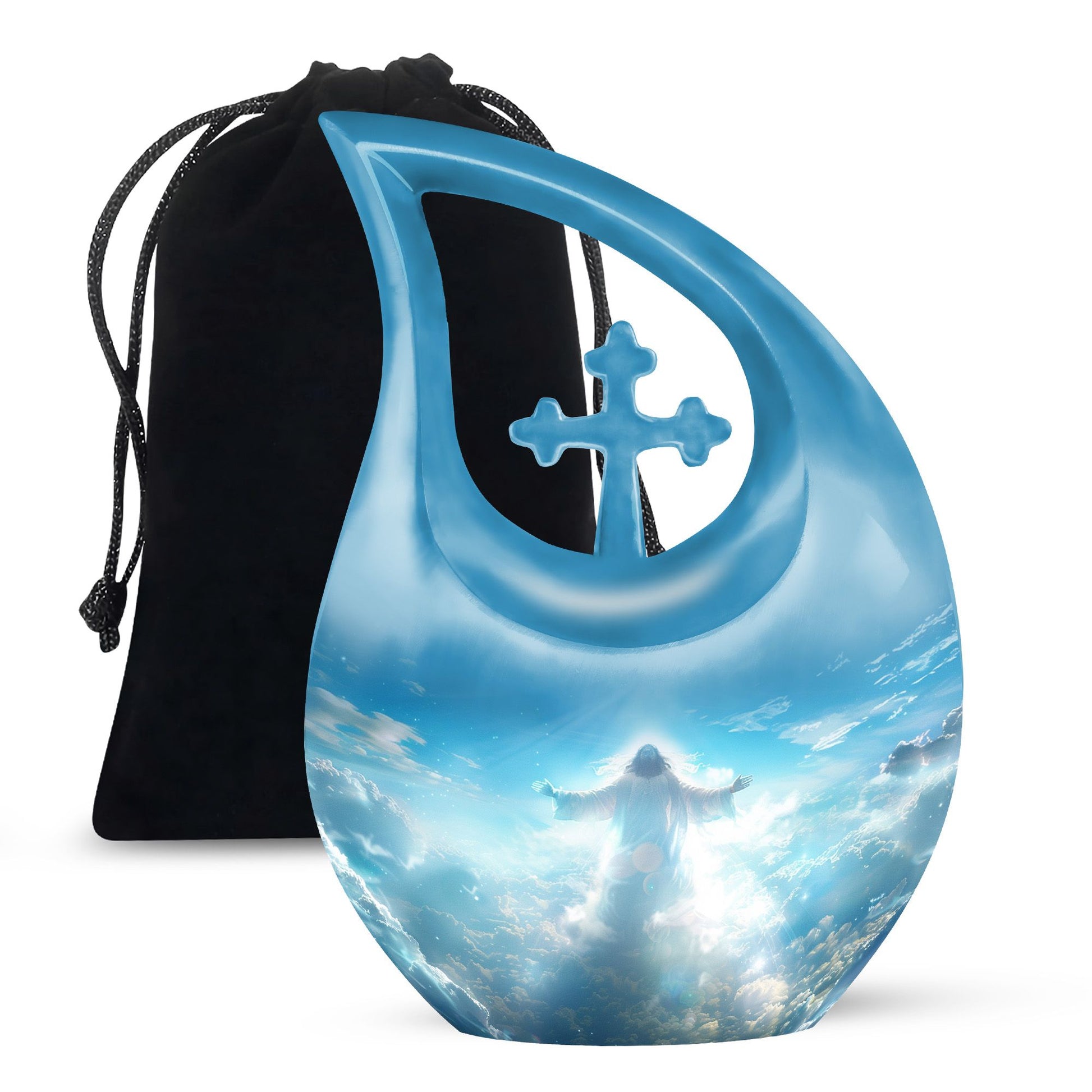 Jesus-themed Cross Drop Memorial Urn