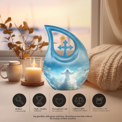 Jesus-themed Cross Drop Memorial Urn