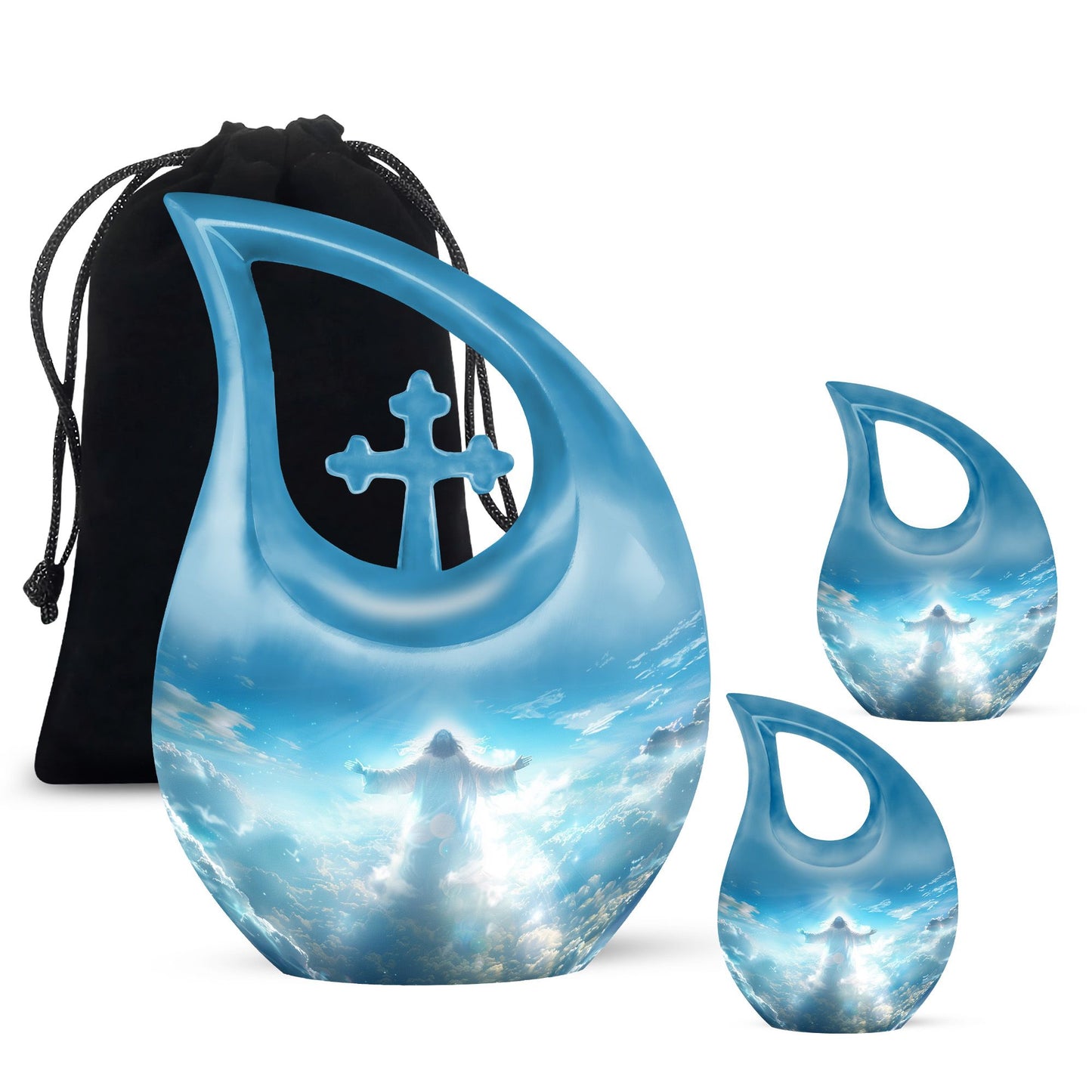 Jesus-themed Cross Drop Memorial Urn