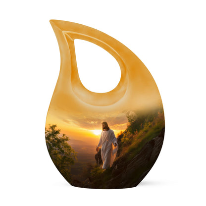 Personalized Religious Keepsake Urn for Women - 10-inch, 200 cu in - Yatskia
