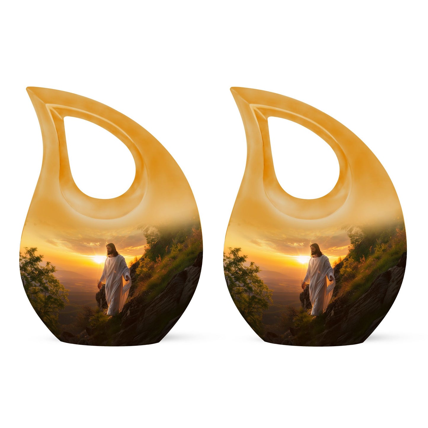 Personalized Religious Keepsake Urn for Women - 10-inch, 200 cu in - Yatskia