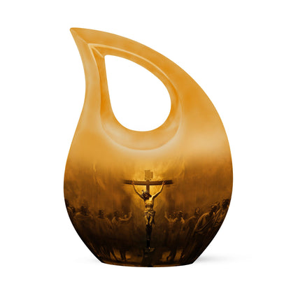 Personalized Religious Cremation Urn for Human Ashes - 10-inch, 200 cu in - Yatskia