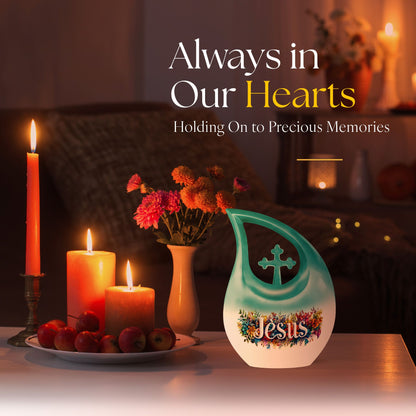 10-inch Jesus urn vase