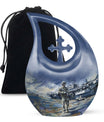 Military Cross Drop Urn for Human Ashes