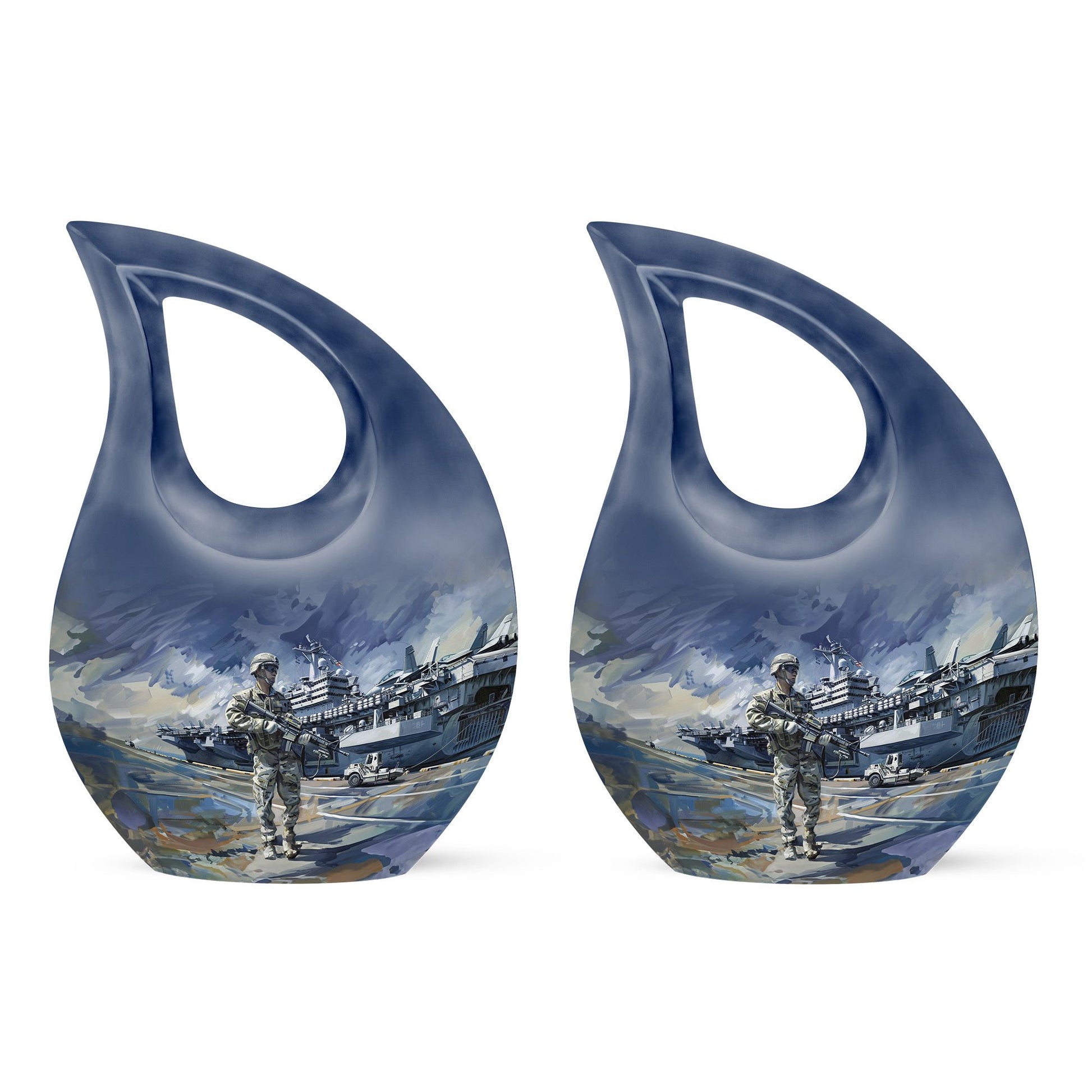 Military Cross Drop Urn for Human Ashes