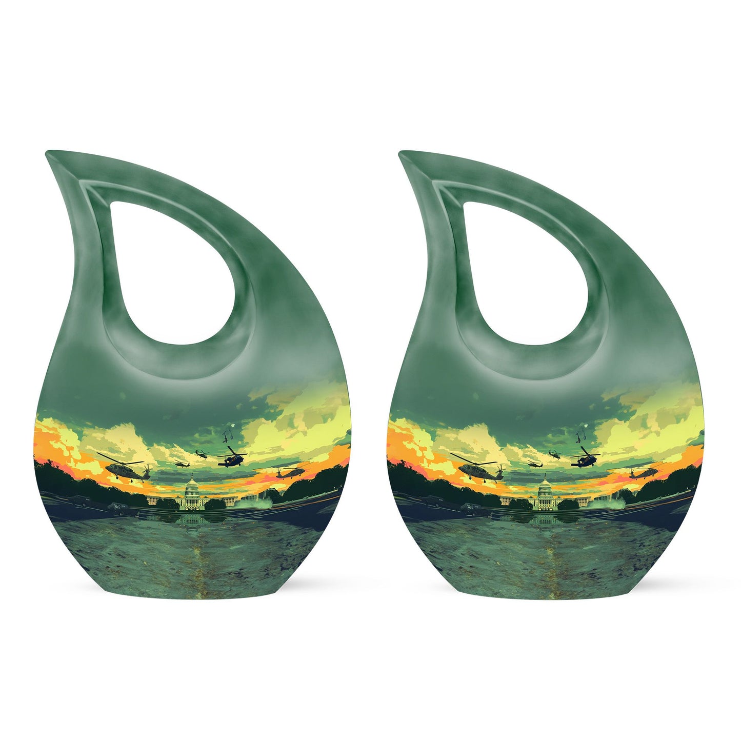 Personalized Military Cremation Urn for Human Ashes - 10-inch, 200 cu in - Yatskia