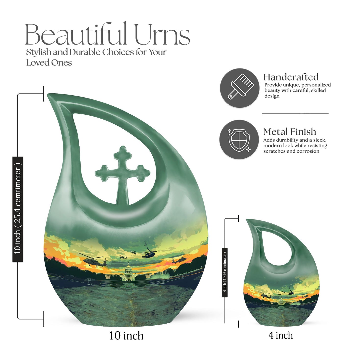 10-inch Military Urn