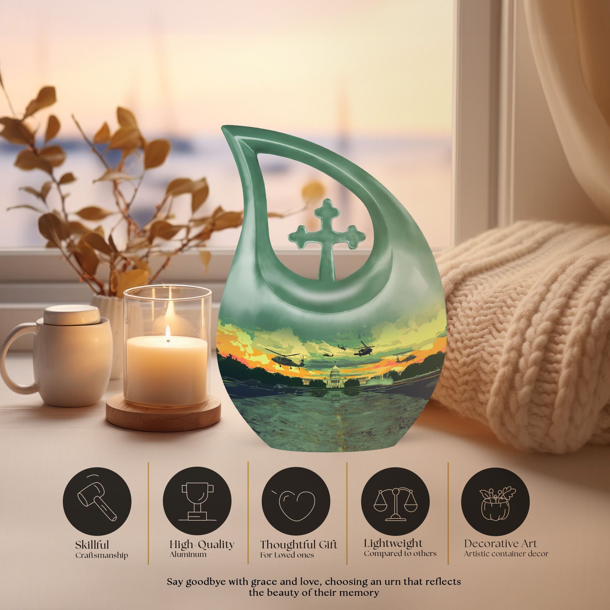 10-inch Military Urn