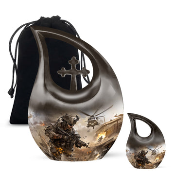 10 inch large Urn with 1 Keepsake 3 Inch Urn