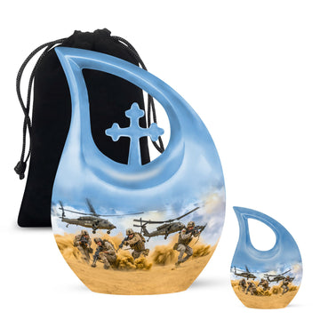 10 inch large Urn with 1 Keepsake 3 Inch Urn