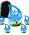 10-inch Golf Themed Cross Drop Urn for Mom