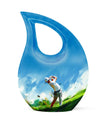 10-inch Golf Themed Cross Drop Urn for Mom