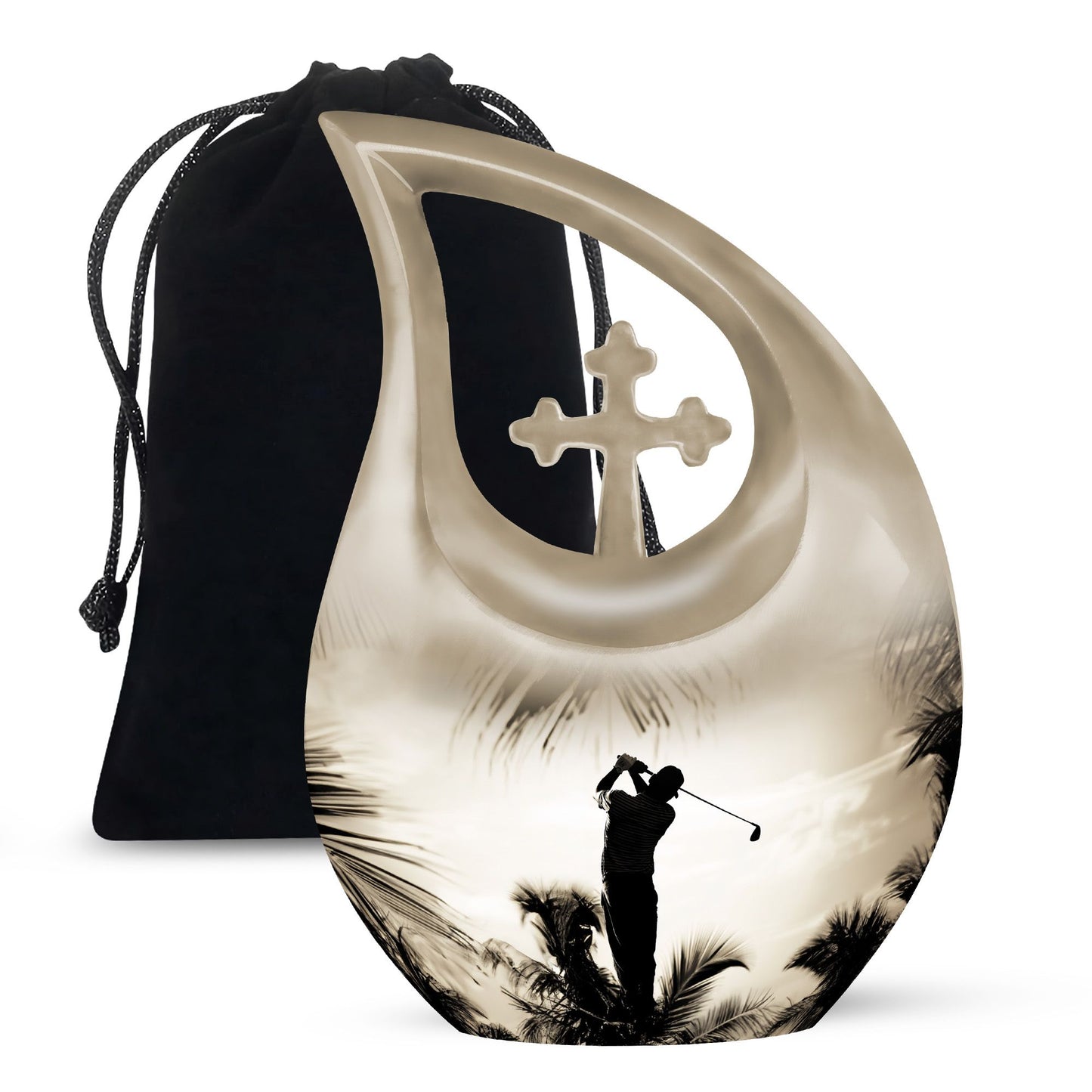 Golf-themed Aluminium Funeral Urn