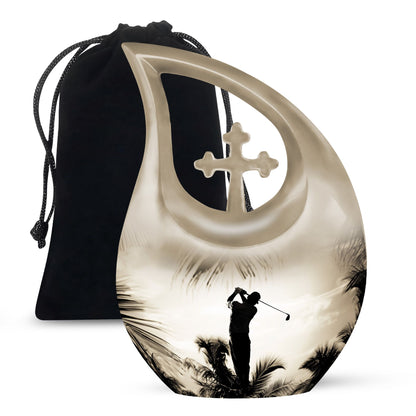 Golf-themed Aluminium Funeral Urn
