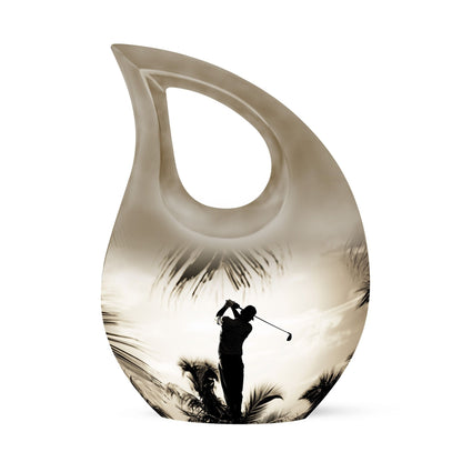 Golf-themed Aluminium Funeral Urn