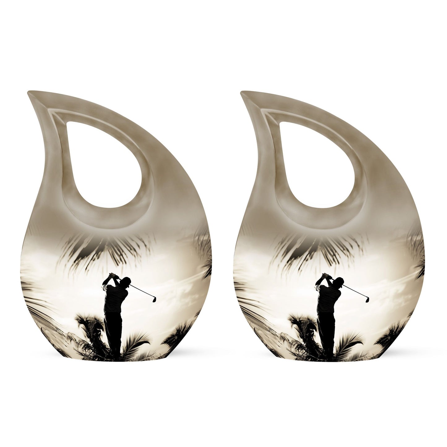 Golf-themed Aluminium Funeral Urn