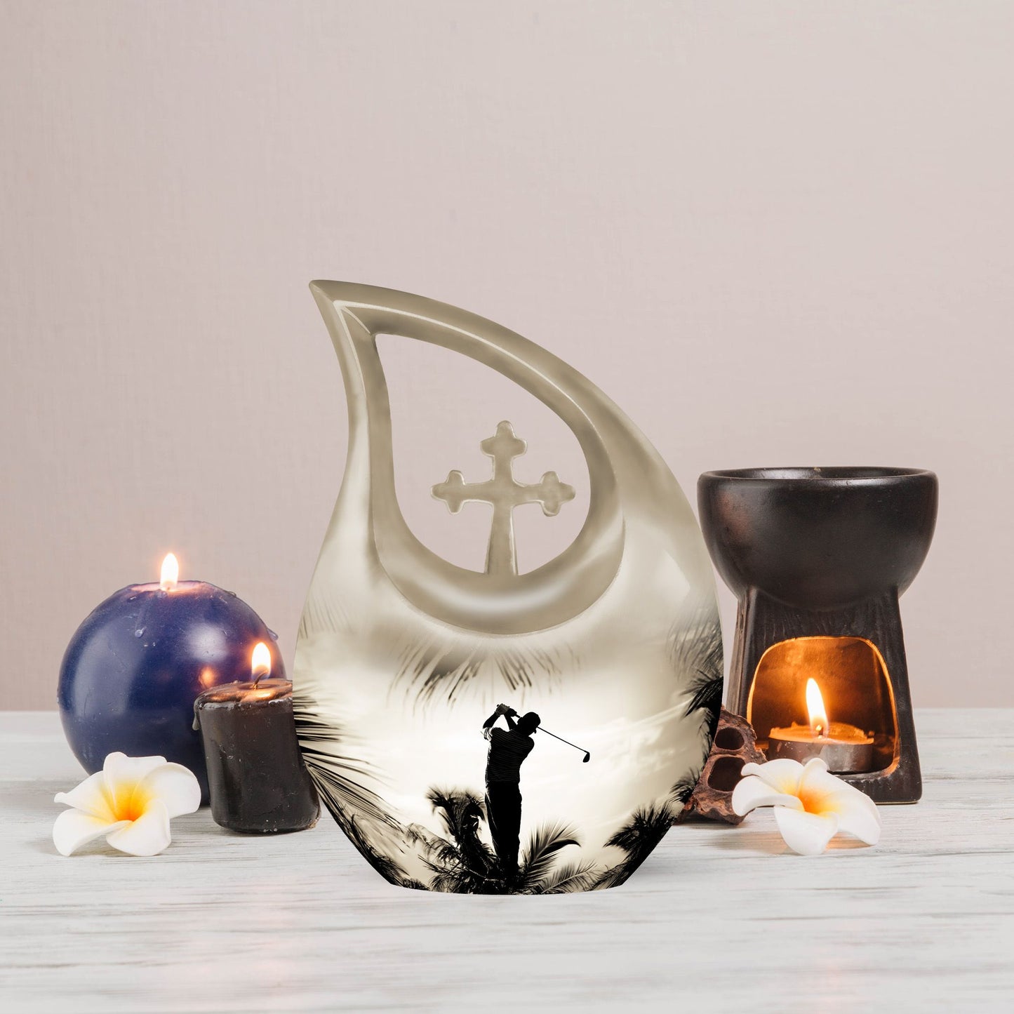 Golf-themed Aluminium Funeral Urn
