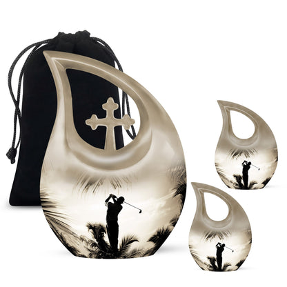Golf-themed Aluminium Funeral Urn