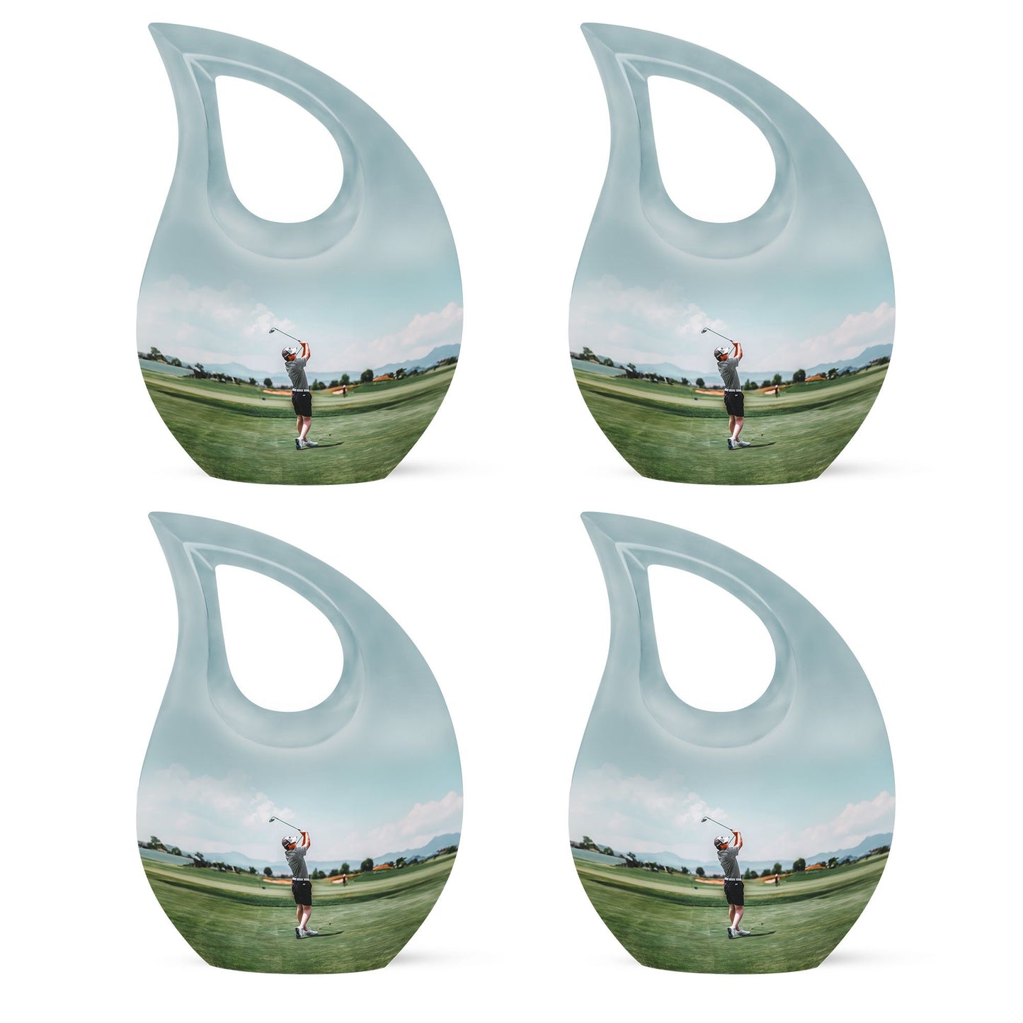 Personalized Golf Memorial Urn for Human Ashes - 10-inch, 200 cu in - Yatskia