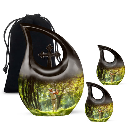 Personalized Golf Cremation Urn for Adult - 10-inch, 200 cu in - Yatskia